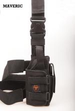 Low carry holster with light