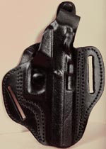 Leather pistol holster
