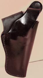 Leather .357 revolver semi-low carry holster